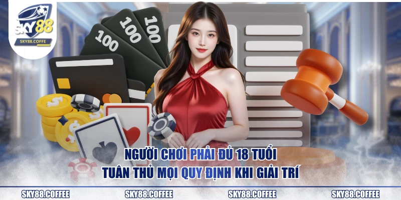 Người chơi phải đủ 18 tuổi, tuân thủ mọi quy định khi giải trí